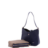 Borsa a tracolla da donna Ecopelle 7180-DARK BLUE Sergio Valentini