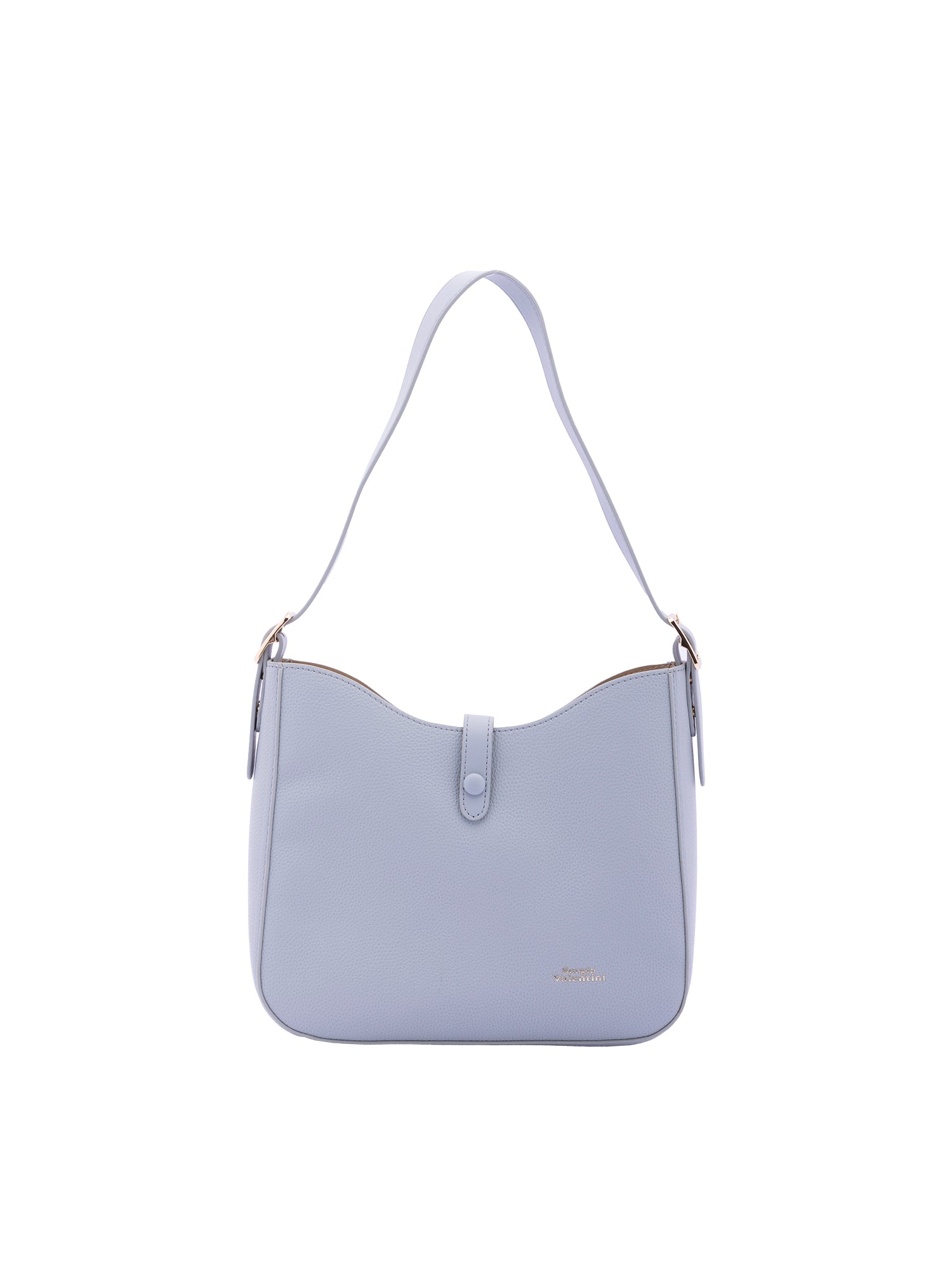 Borsa a tracolla da donna Ecopelle 7180-LIGHT BLUE Sergio Valentini