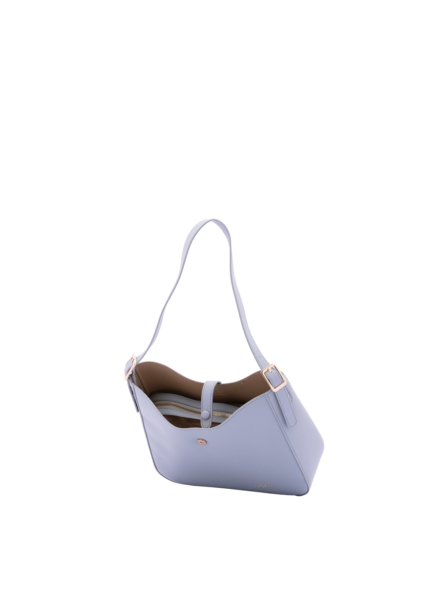 Borsa a tracolla da donna Ecopelle 7180-LIGHT BLUE Sergio Valentini