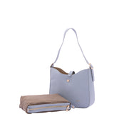 Borsa a tracolla da donna Ecopelle 7180-LIGHT BLUE Sergio Valentini