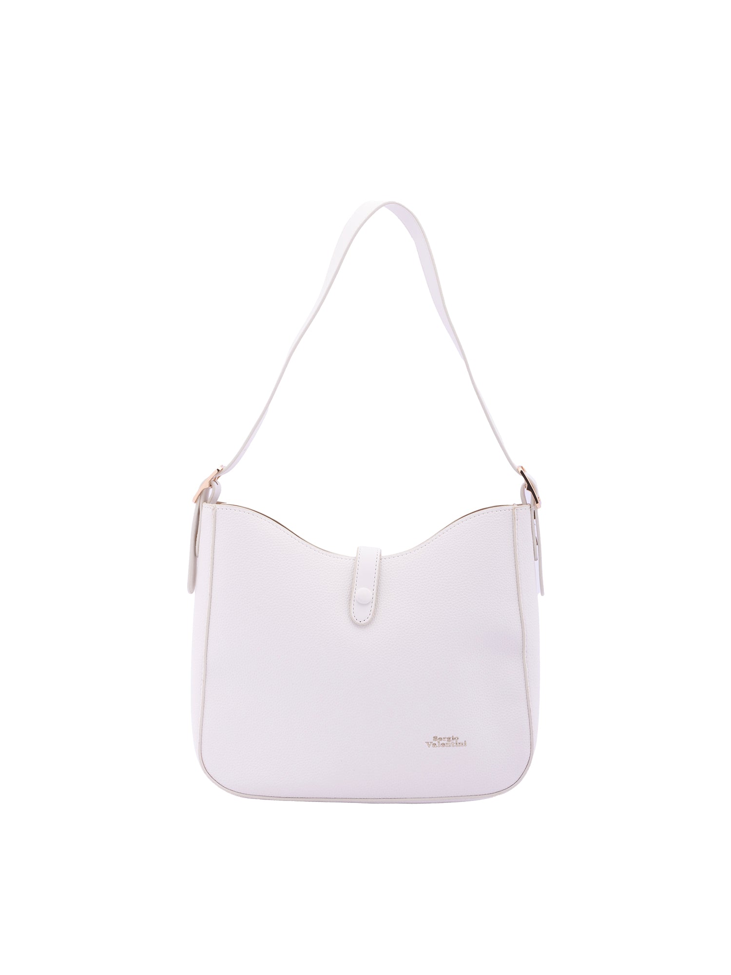 Borsa a tracolla da donna Ecopelle 7180-WHITE Sergio Valentini