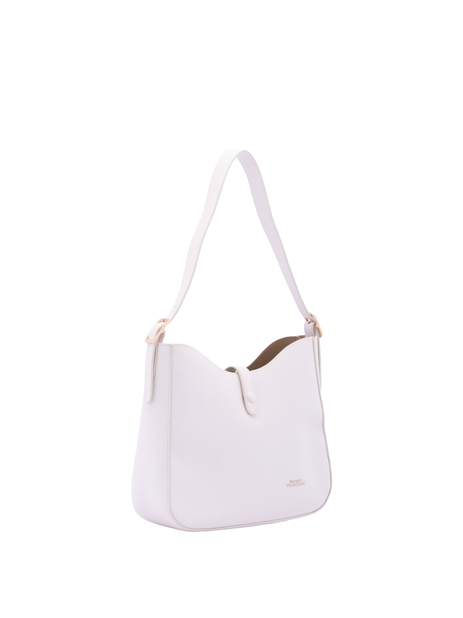 Borsa a tracolla da donna Ecopelle 7180-WHITE Sergio Valentini
