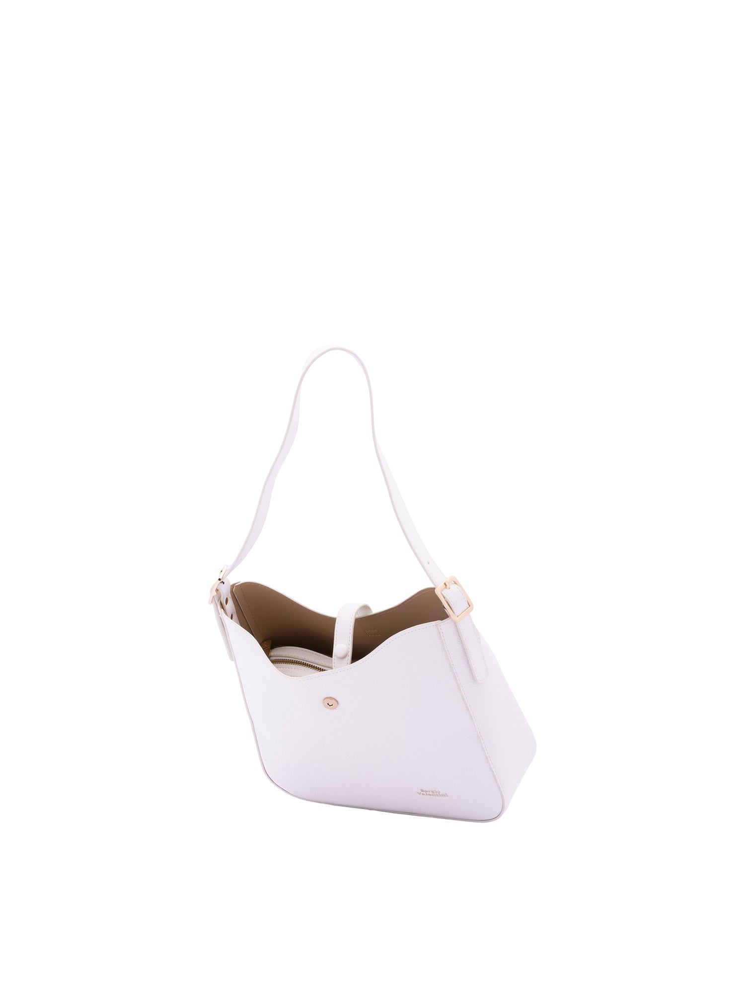 Borsa a tracolla da donna Ecopelle 7180-WHITE Sergio Valentini