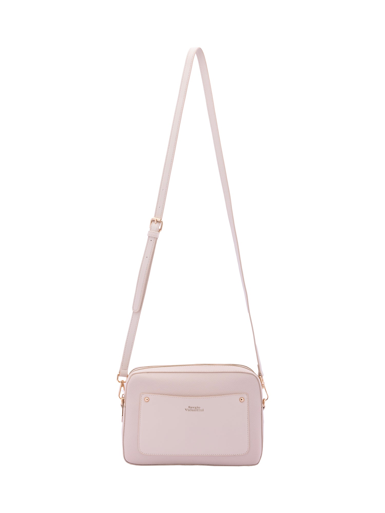 Borsa a tracolla da donna Ecopelle 7181-BEIGE Sergio Valentini