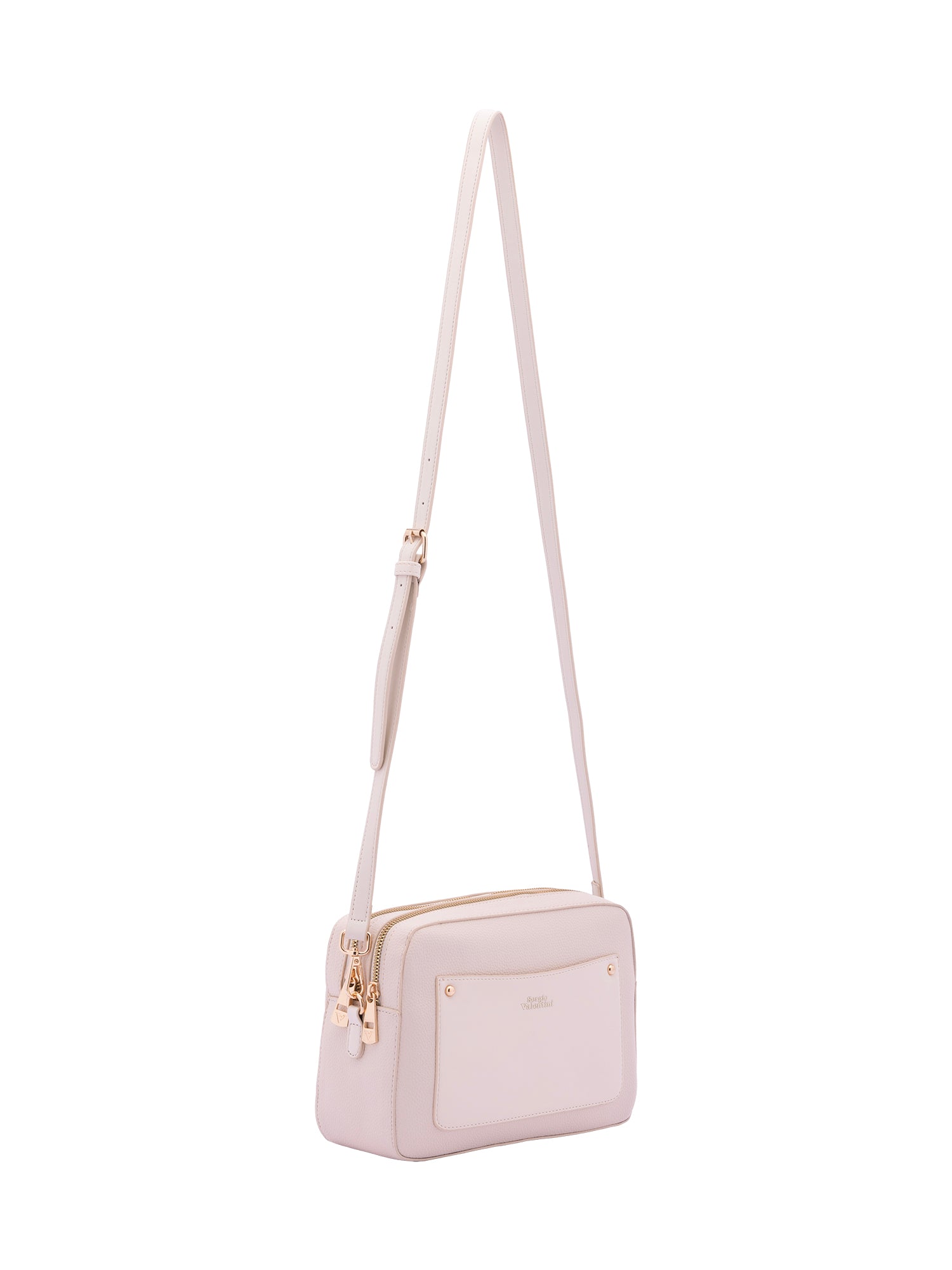 Borsa a tracolla da donna Ecopelle 7181-BEIGE Sergio Valentini
