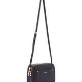 Borsa a tracolla da donna Ecopelle 7181-BLACK Sergio Valentini