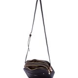Borsa a tracolla da donna Ecopelle 7181-BLACK Sergio Valentini