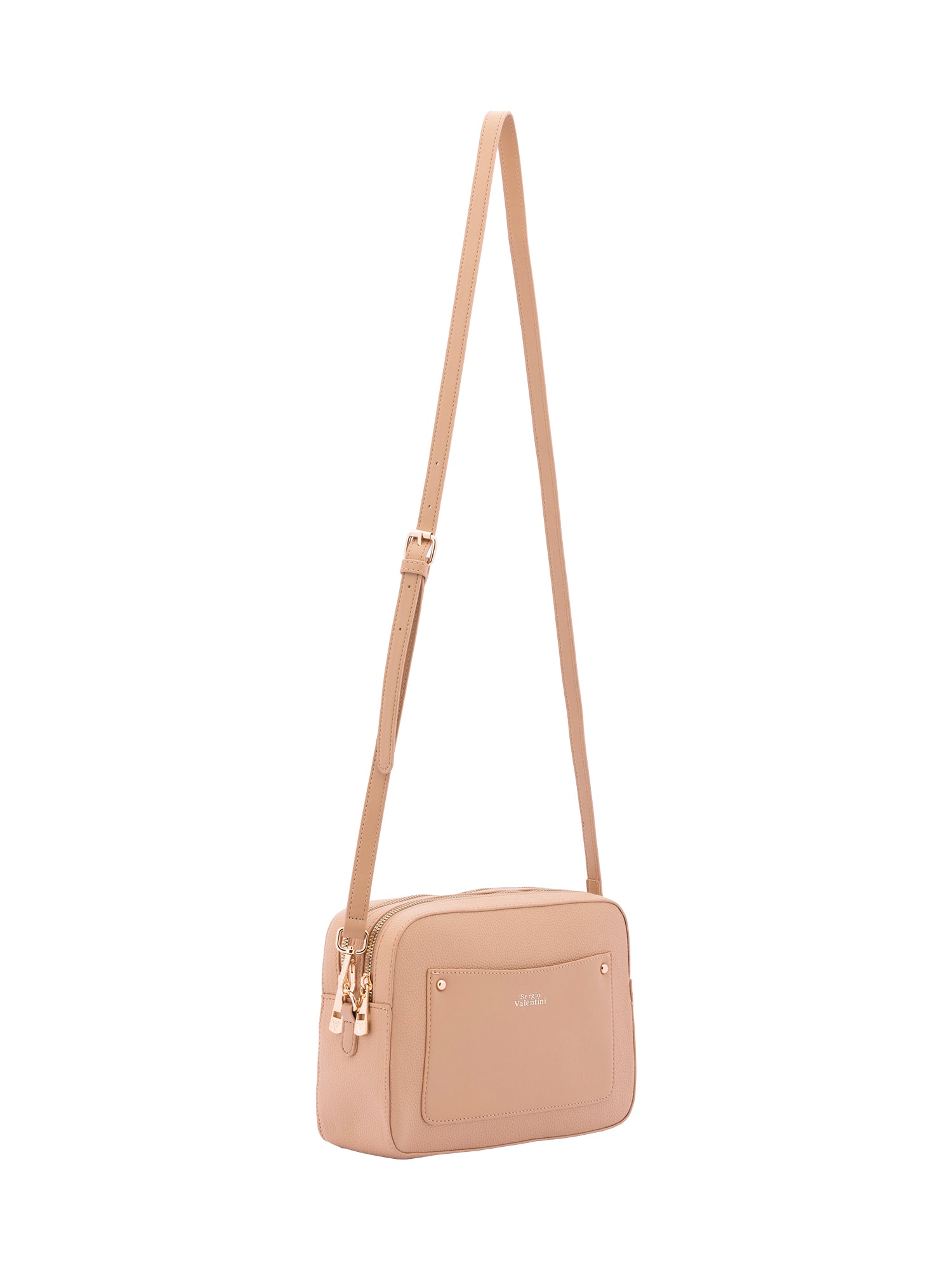 Borsa a tracolla da donna Ecopelle 7181-CHOCO Sergio Valentini