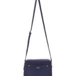 Borsa a tracolla da donna Ecopelle 7181-DARK BLUE Sergio Valentini