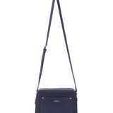 Borsa a tracolla da donna Ecopelle 7181-DARK BLUE Sergio Valentini