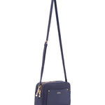 Borsa a tracolla da donna Ecopelle 7181-DARK BLUE Sergio Valentini