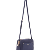 Borsa a tracolla da donna Ecopelle 7181-DARK BLUE Sergio Valentini