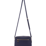 Borsa a tracolla da donna Ecopelle 7181-DARK BLUE Sergio Valentini
