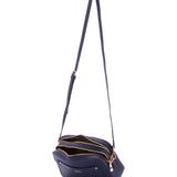 Borsa a tracolla da donna Ecopelle 7181-DARK BLUE Sergio Valentini