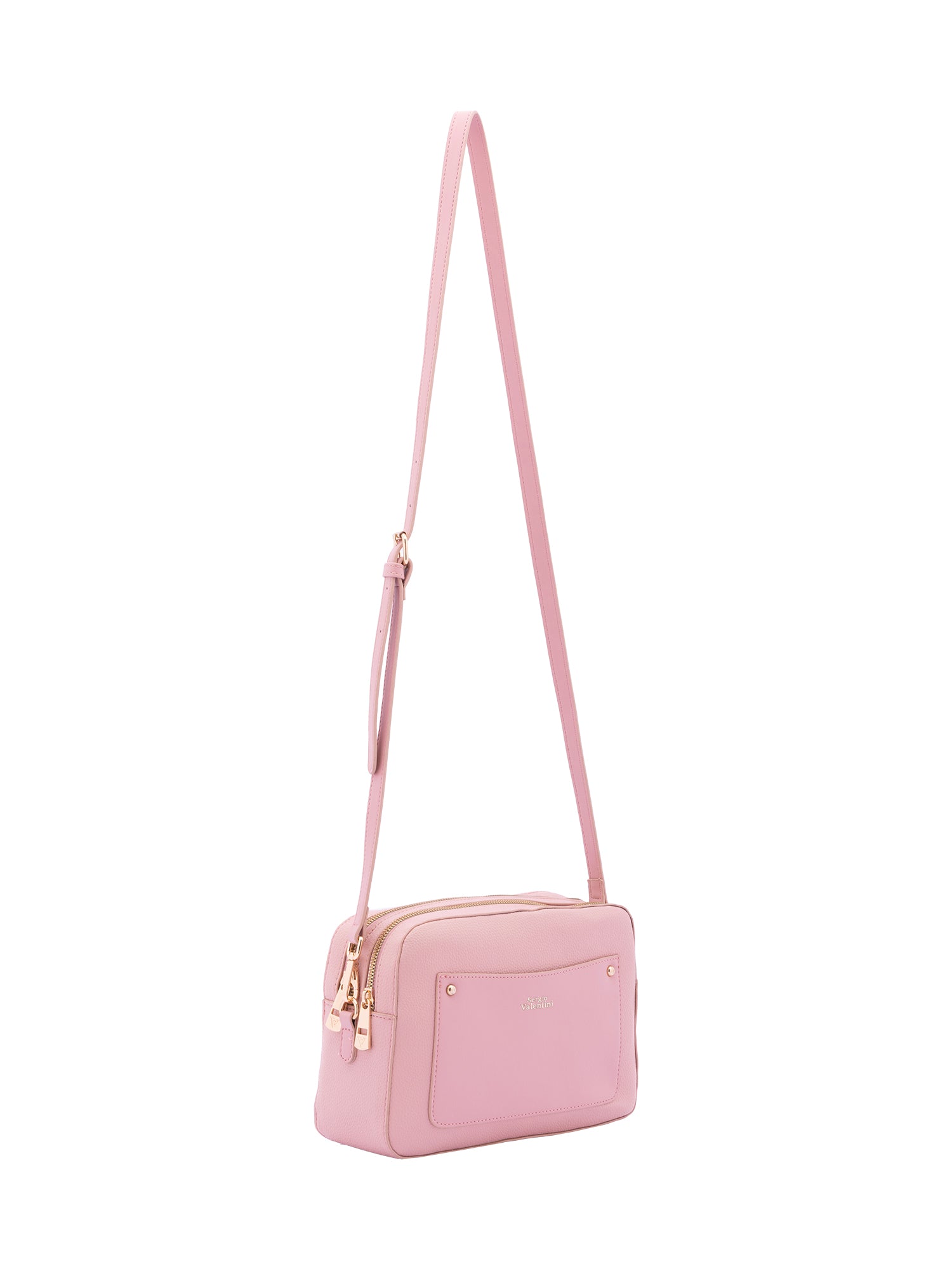 Borsa a tracolla da donna Ecopelle 7181-PINK Sergio Valentini