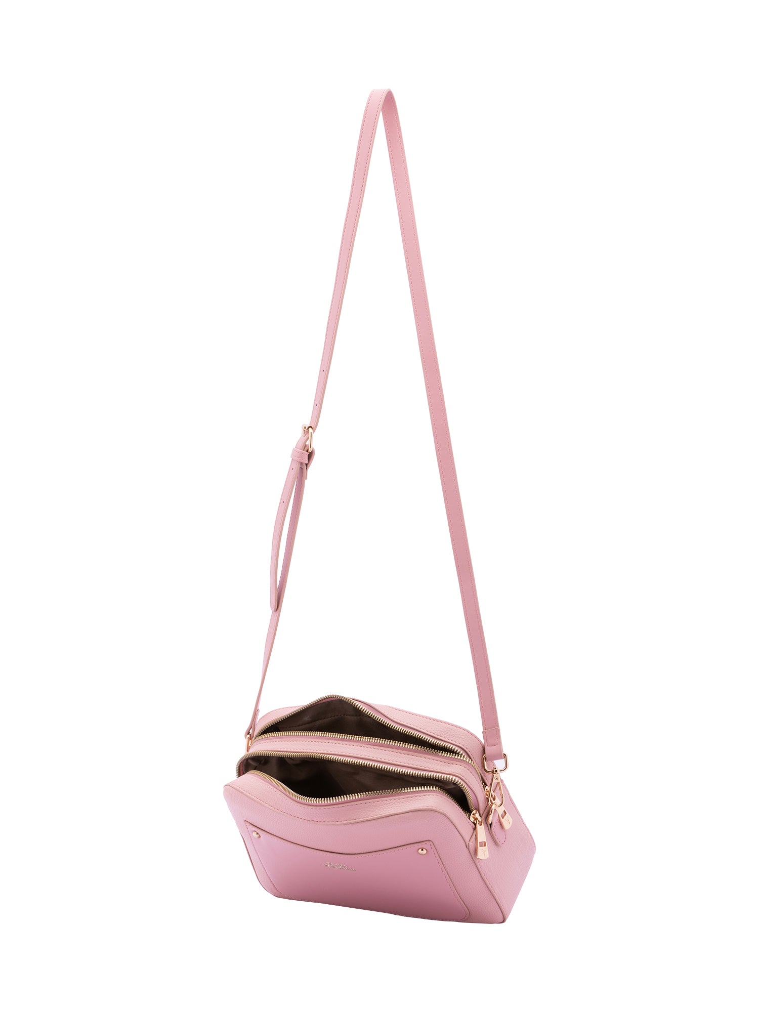 Borsa a tracolla da donna Ecopelle 7181-PINK Sergio Valentini