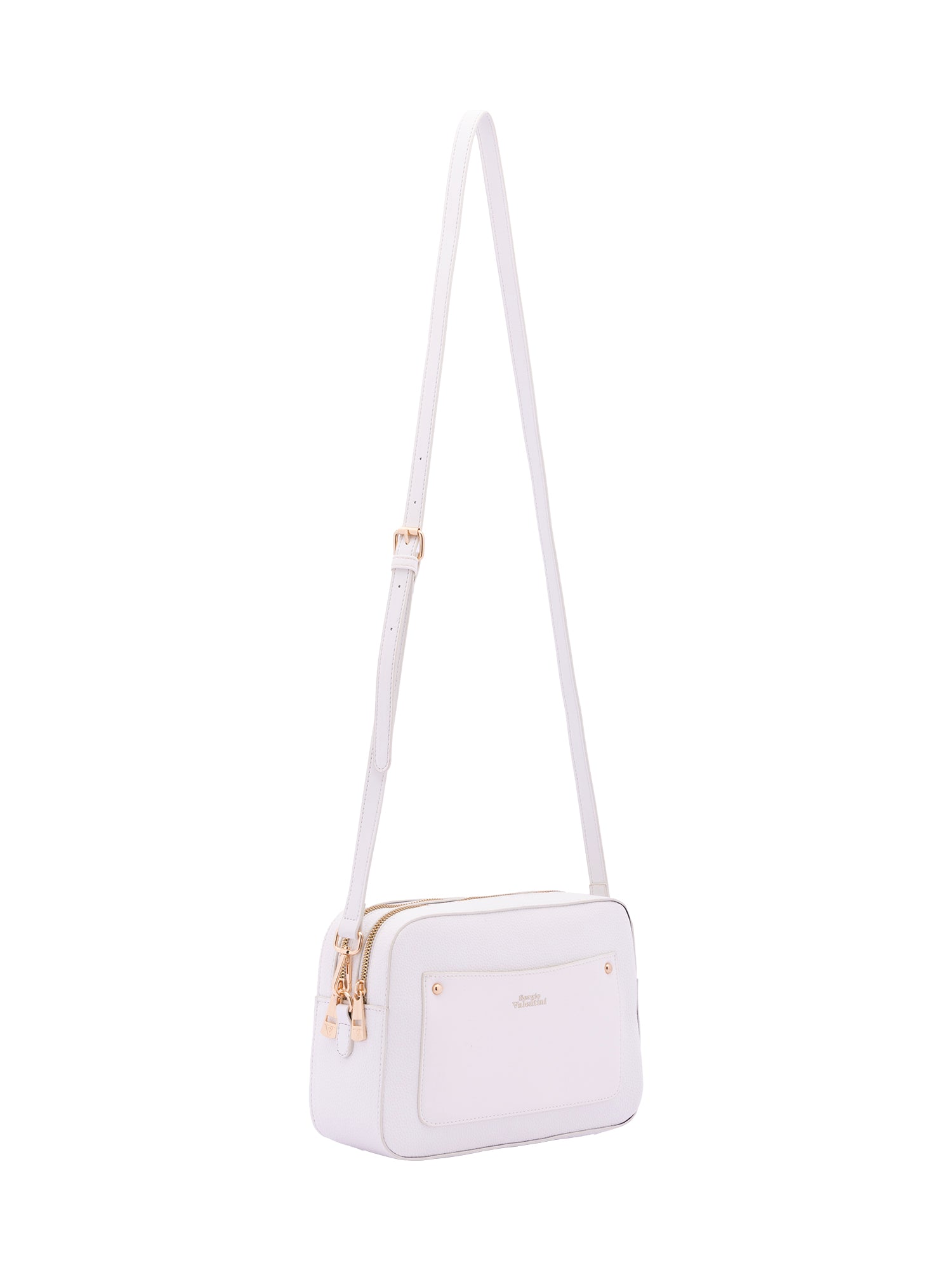 Borsa a tracolla da donna Ecopelle 7181-WHITE Sergio Valentini