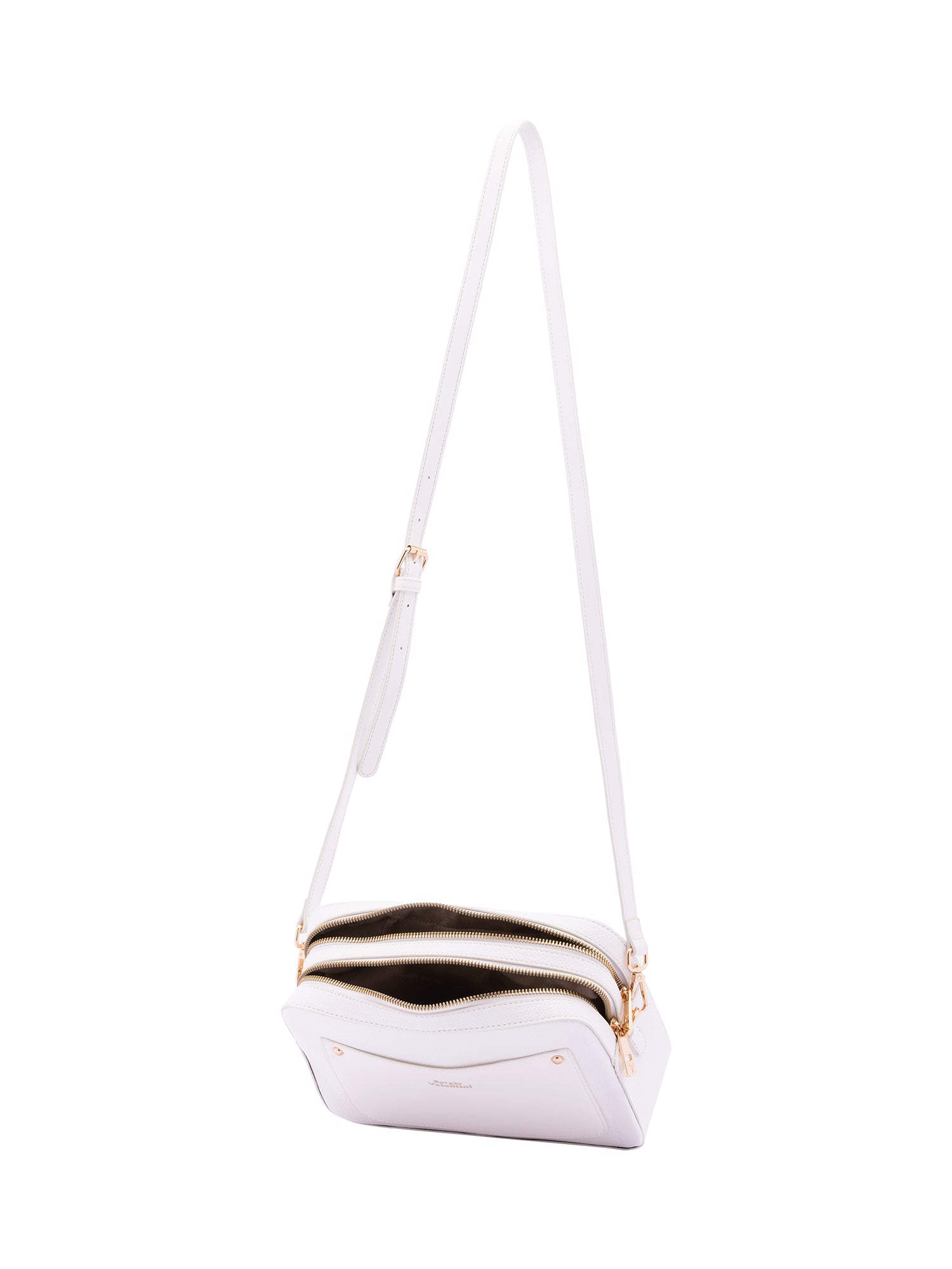 Borsa a tracolla da donna Ecopelle 7181-WHITE Sergio Valentini