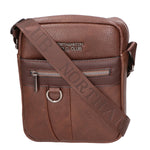 Borsa a tracolla uomo 100% pelle PU PCL3009-COFFEE Northampton Polo Club