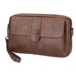 Borsa a tracolla da uomo 100% pelle PU PCL3049-BROWN Northampton Polo Club