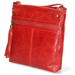 Carmen Borsa a tracolla da donna Vera pelle 10034-ROSSO Gave Lux