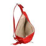 Zefira Borsa a spalla da donna Pelle Scamosciata 8630-ROSSO Gave Lux