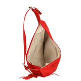 Zefira Borsa a spalla da donna Pelle Scamosciata 8630-ROSSO Gave Lux