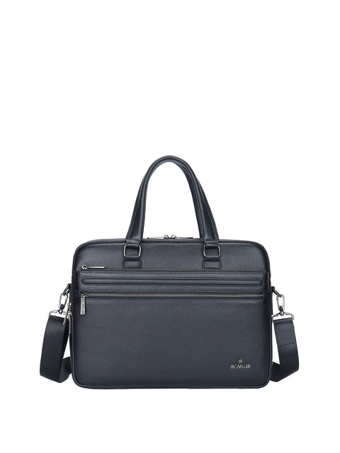 Borsa a mano da uomo 100% vera pelle BC1483-BLACK
