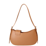Borsa a spalla da donna 100% vera pelle 07213-L125 CAMEL Roberta Rossi
