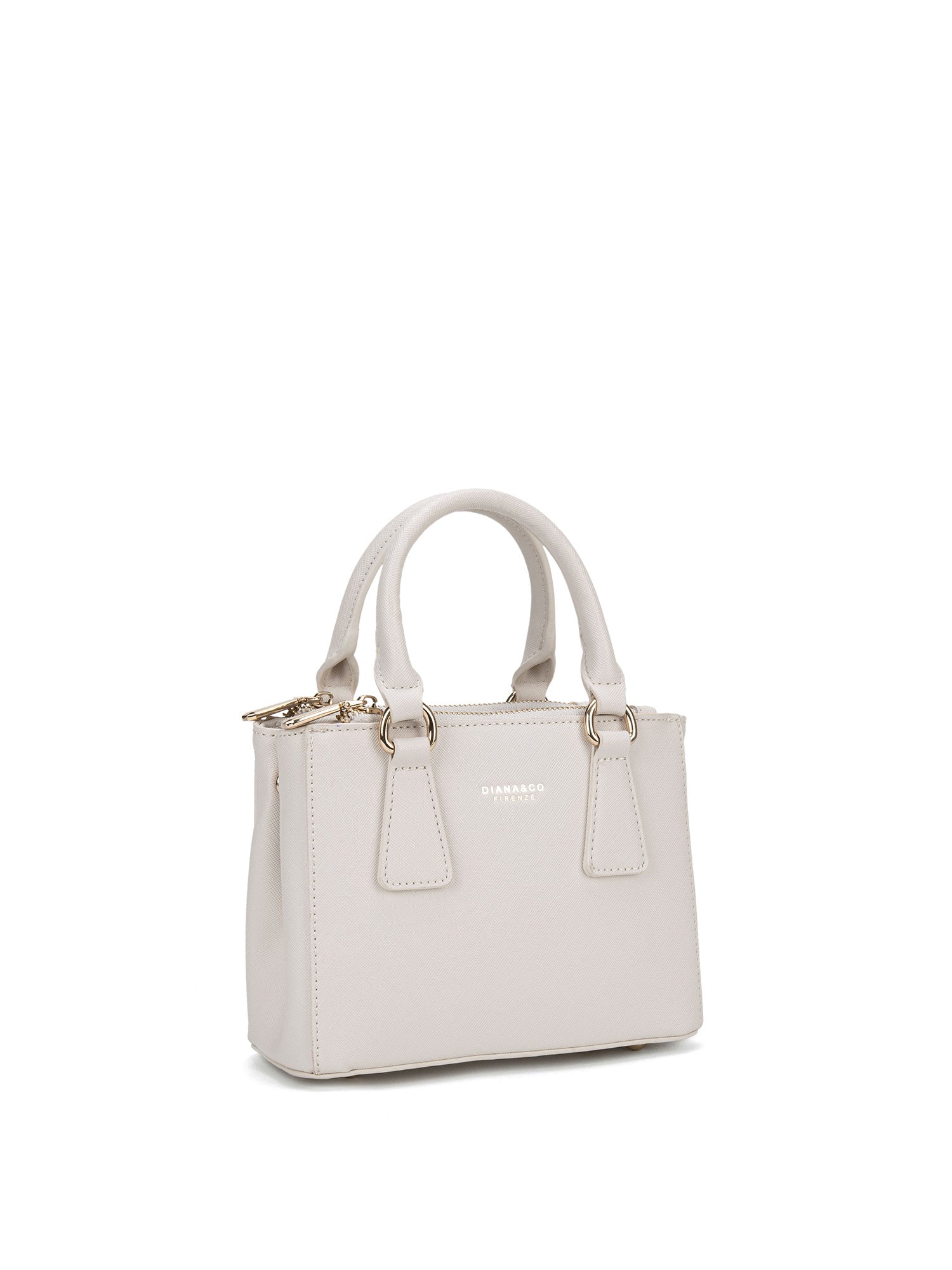 Borsa a mano da donna 100% pelle vegana PU 720-1PT-BEIGE Diana&co
