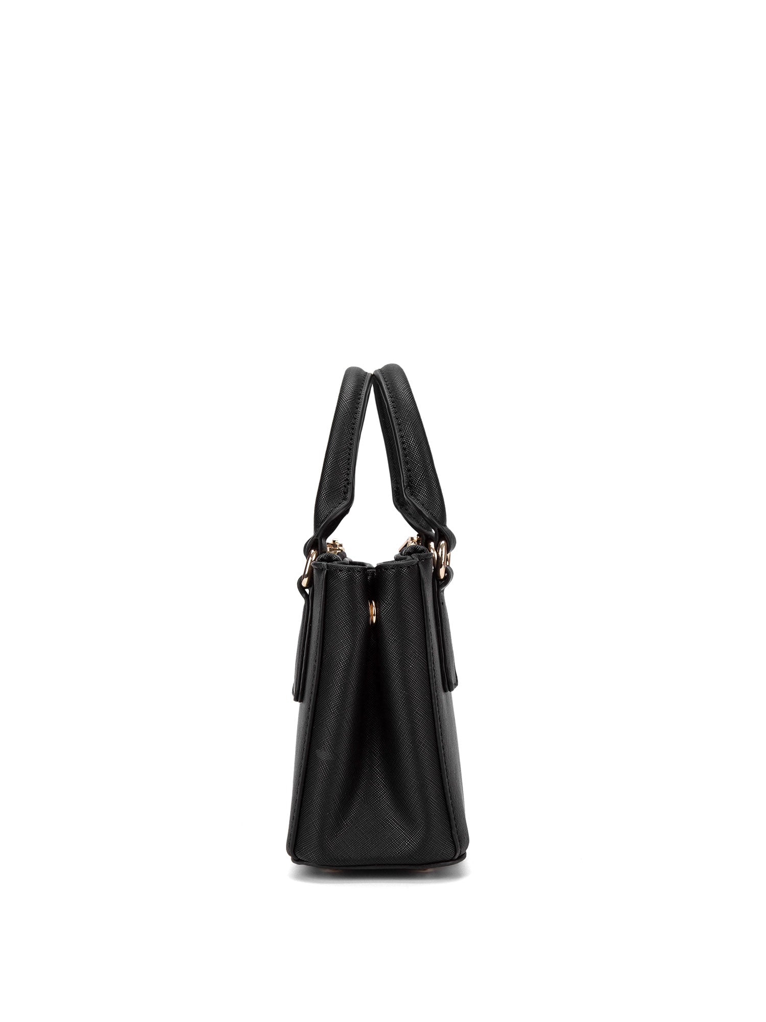 Borsa a mano da donna 100% pelle vegana PU 720-1PT-BLACK Diana&co
