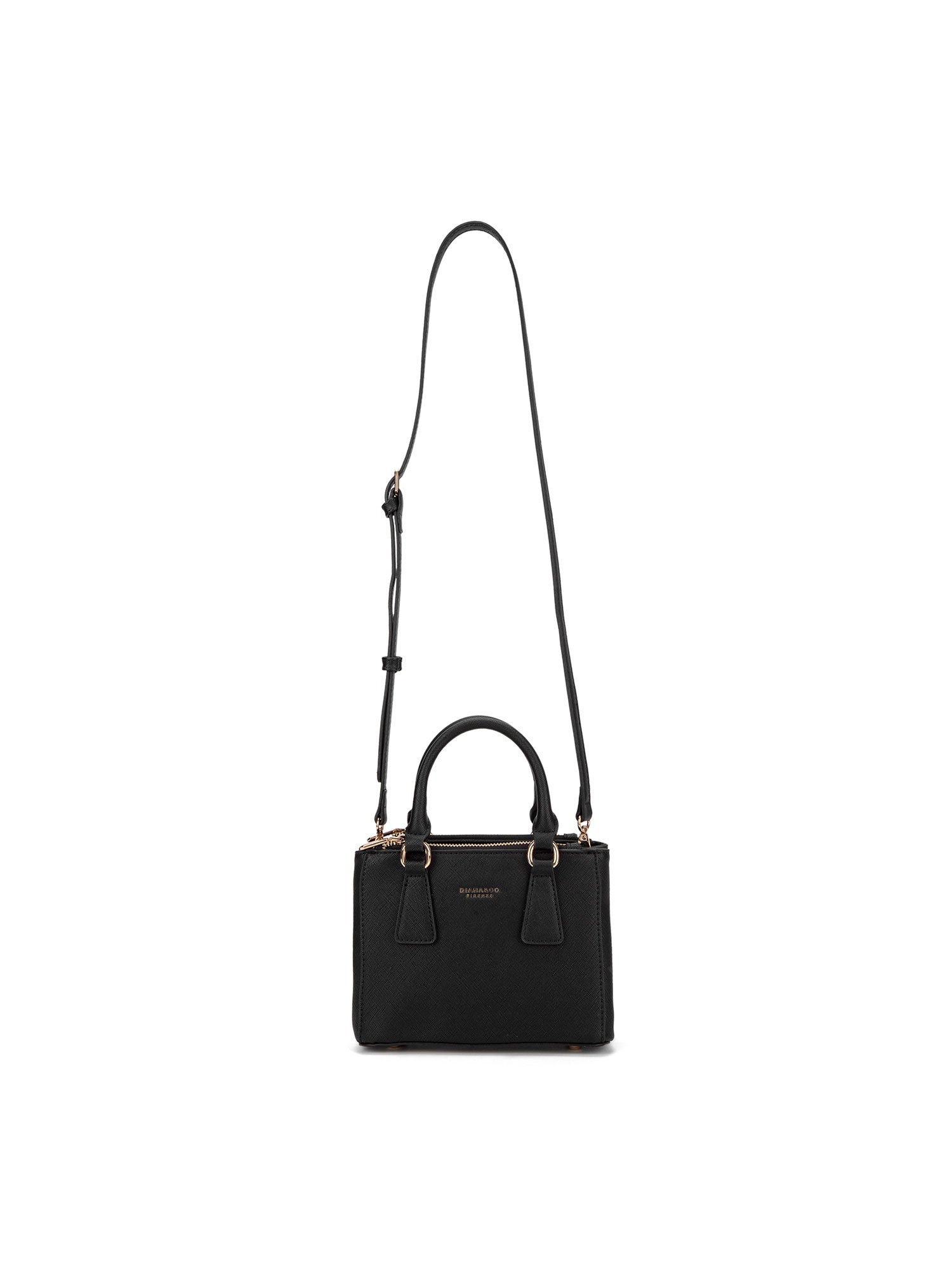 Borsa a mano da donna 100% pelle vegana PU 720-1PT-BLACK Diana&co