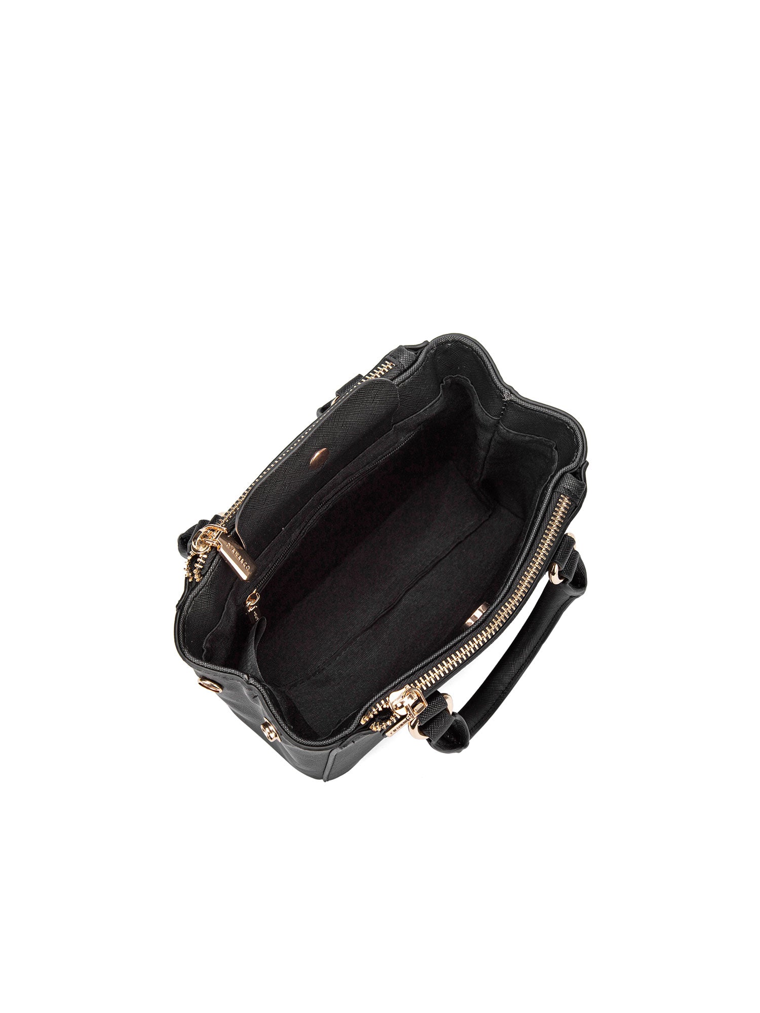 Borsa a mano da donna 100% pelle vegana PU 720-1PT-BLACK Diana&co