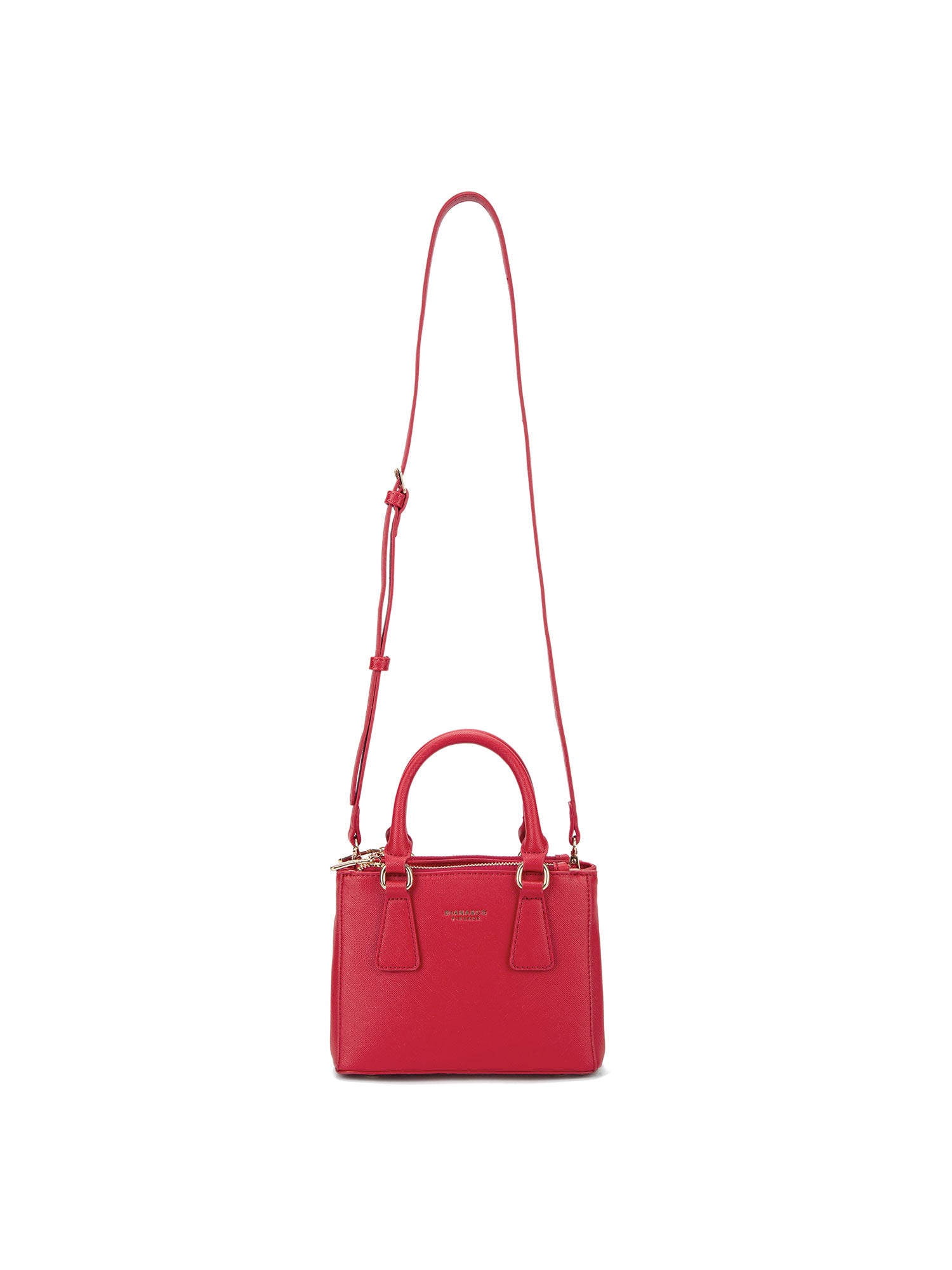 Borsa a mano da donna 100% pelle vegana PU 720-1PT-RED Diana&co