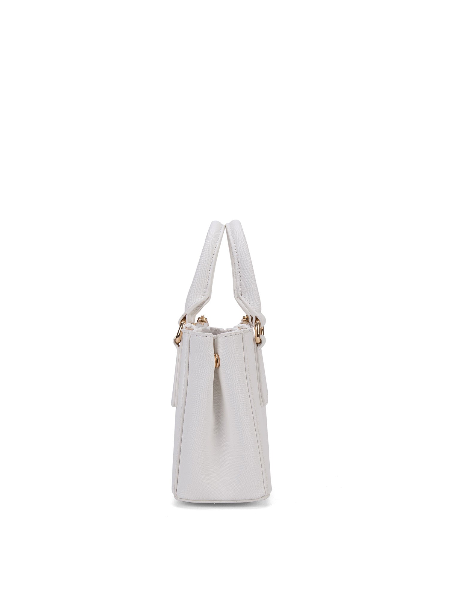 Borsa a mano da donna 100% pelle vegana PU 720-1PT-WHITE Diana&co