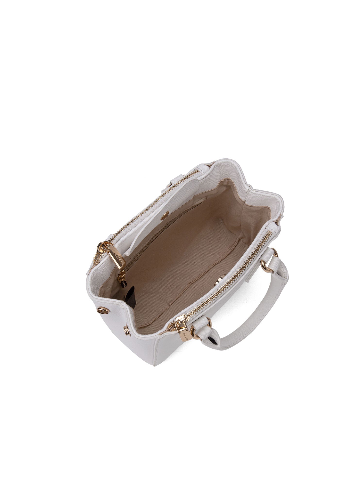 Borsa a mano da donna 100% pelle vegana PU 720-1PT-WHITE Diana&co