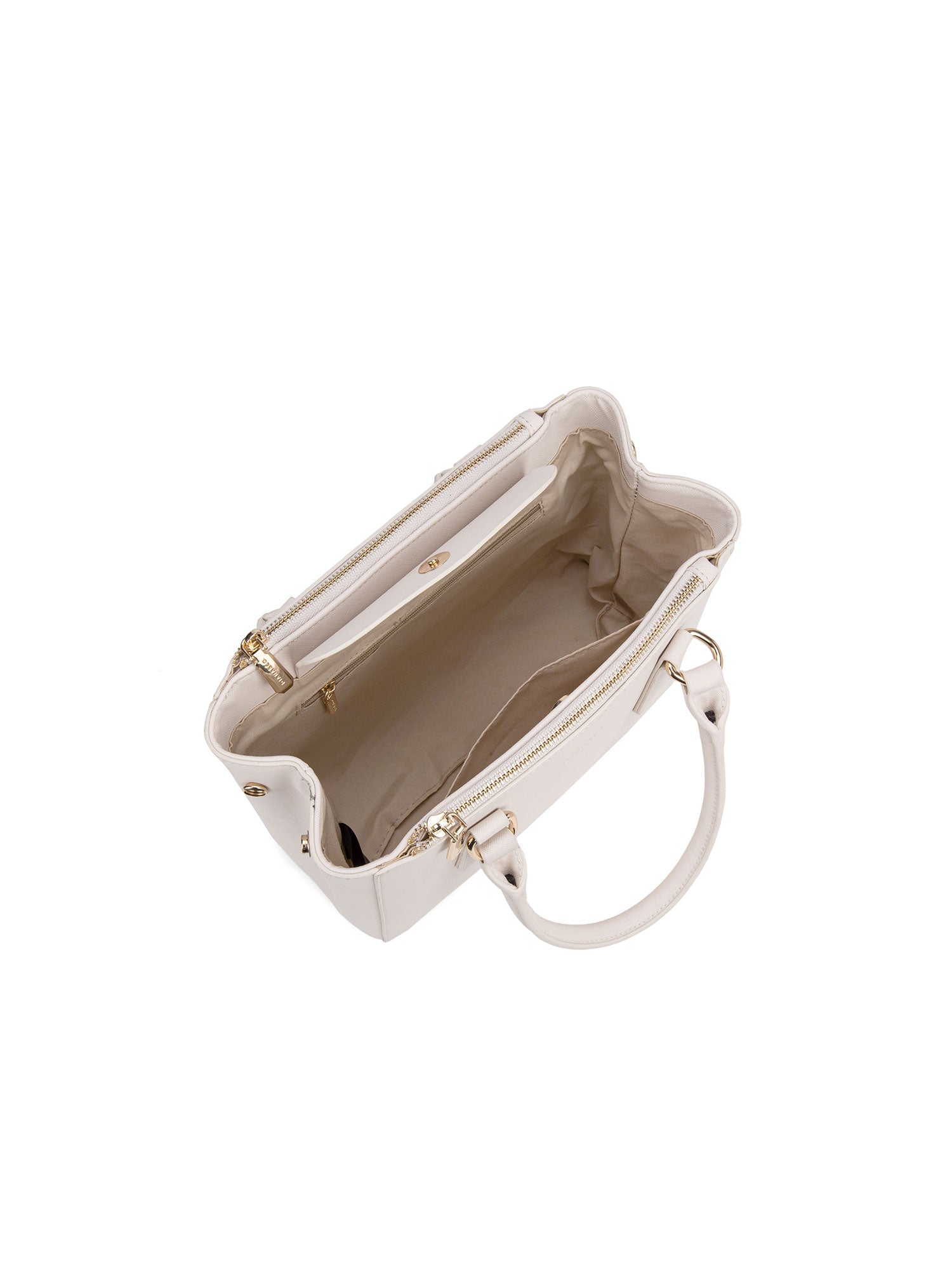 Borsa a mano da donna 100% pelle vegana PU 720-2PT-BEIGE Diana&co