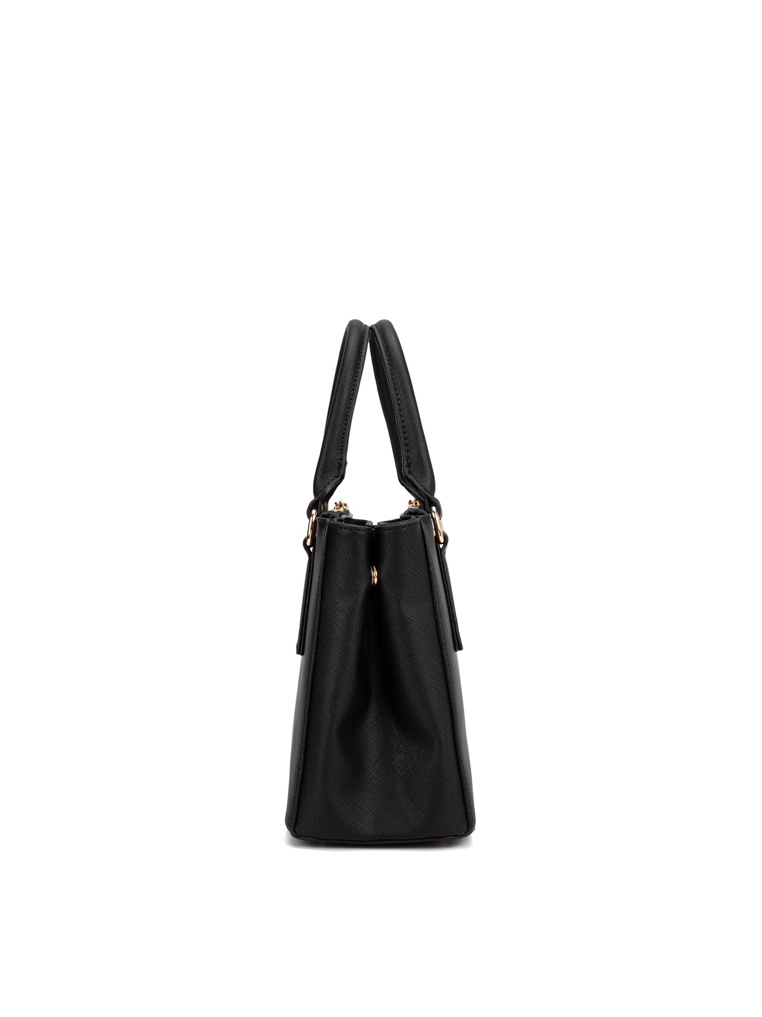 Borsa a mano da donna 100% pelle vegana PU 720-2PT-BLACK Diana&co