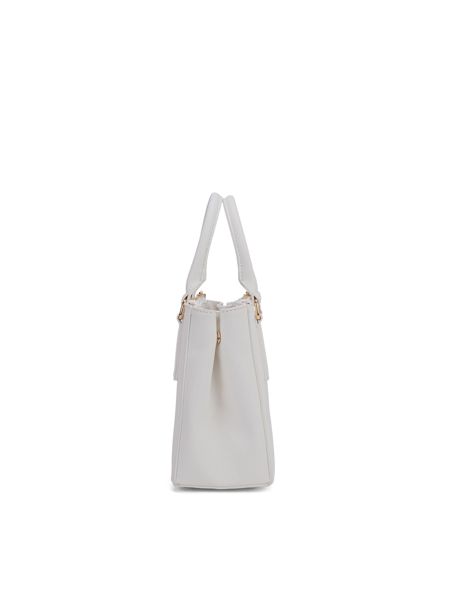 Borsa a mano da donna 100% pelle vegana PU 720-2PT-WHITE Diana&co