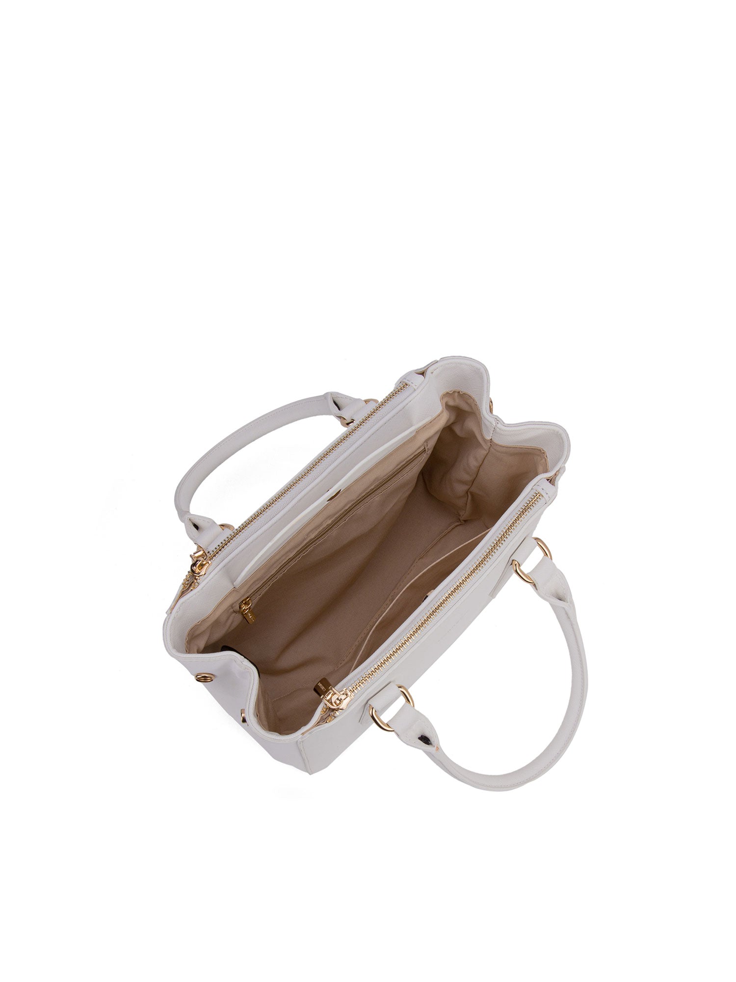 Borsa a mano da donna 100% pelle vegana PU 720-2PT-WHITE Diana&co