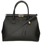 Aleria Borsa a mano da donna Vera pelle 8005-D28 NERO Gave Lux