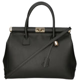 Aleria Borsa a mano da donna Vera pelle 8005-D28 NERO Gave Lux