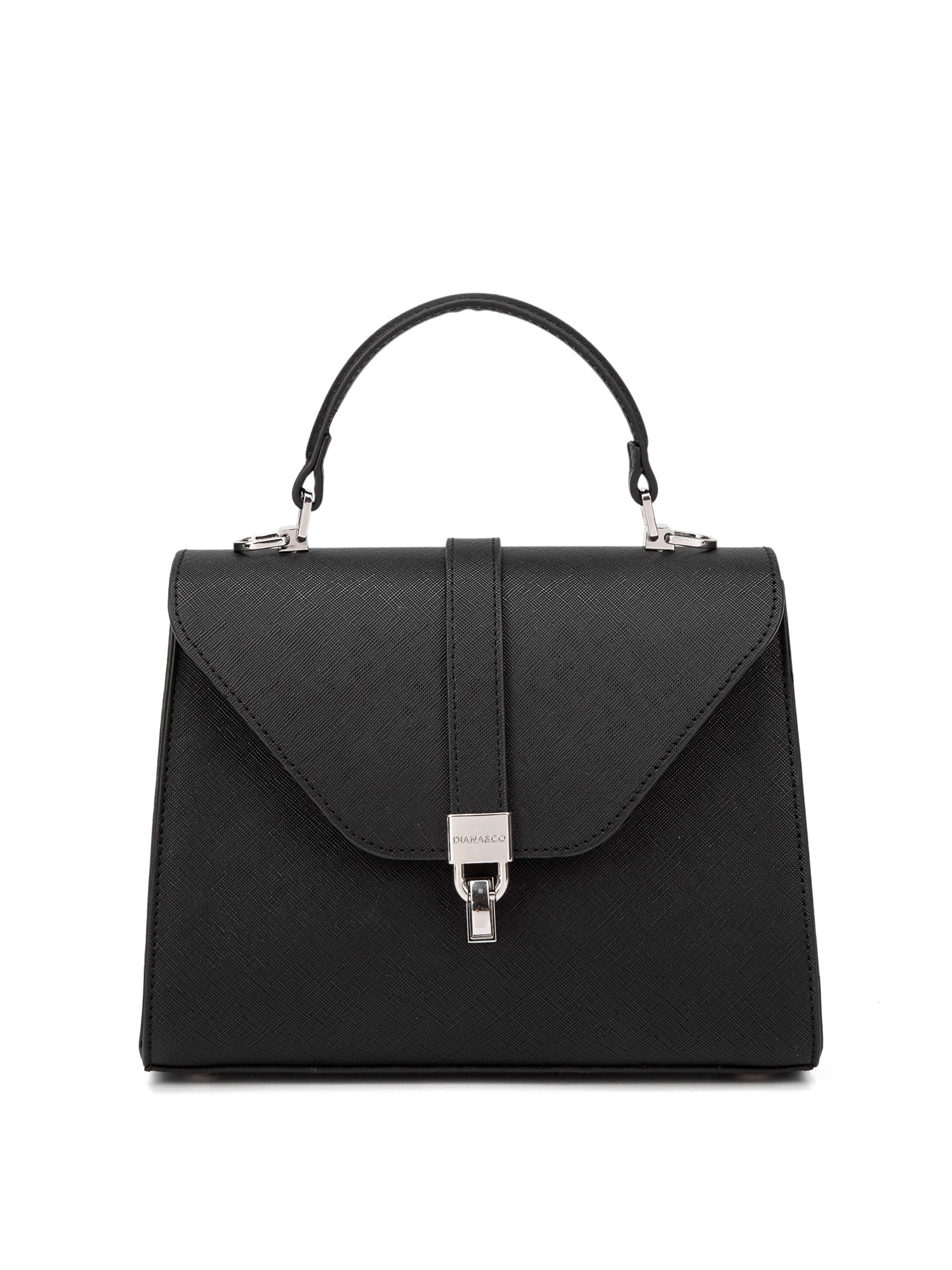 Borsa a mano da donna Ecopelle 722-2PT-BLACK Diana&co