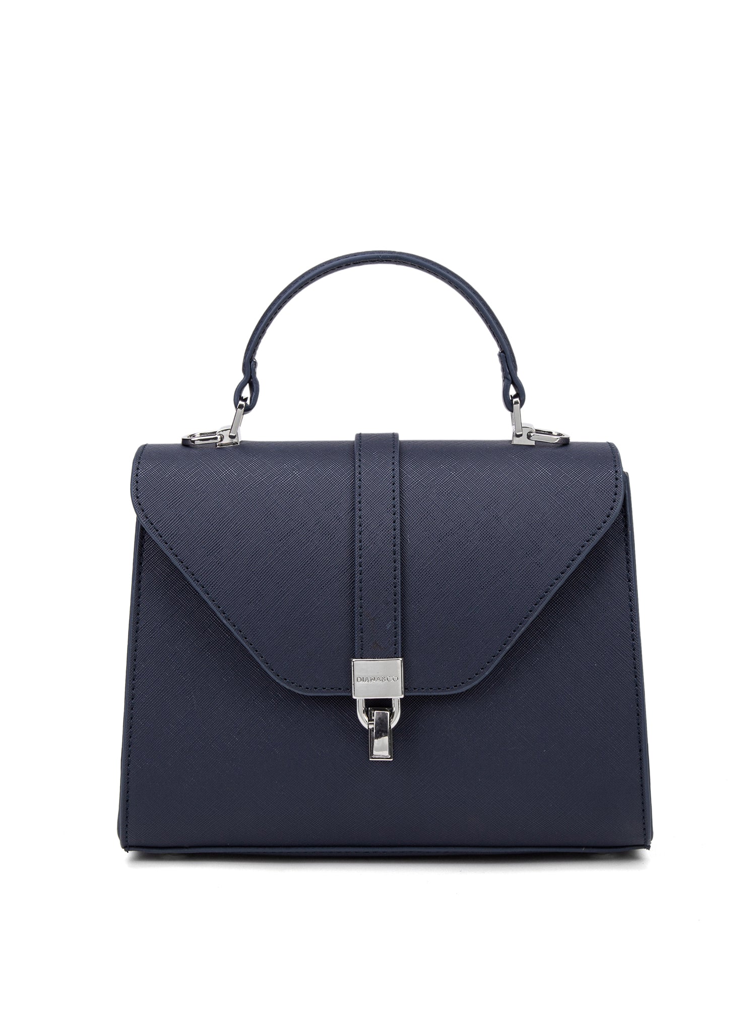 Borsa a mano da donna Ecopelle 722-2PT-NAVY BLUE Diana&co
