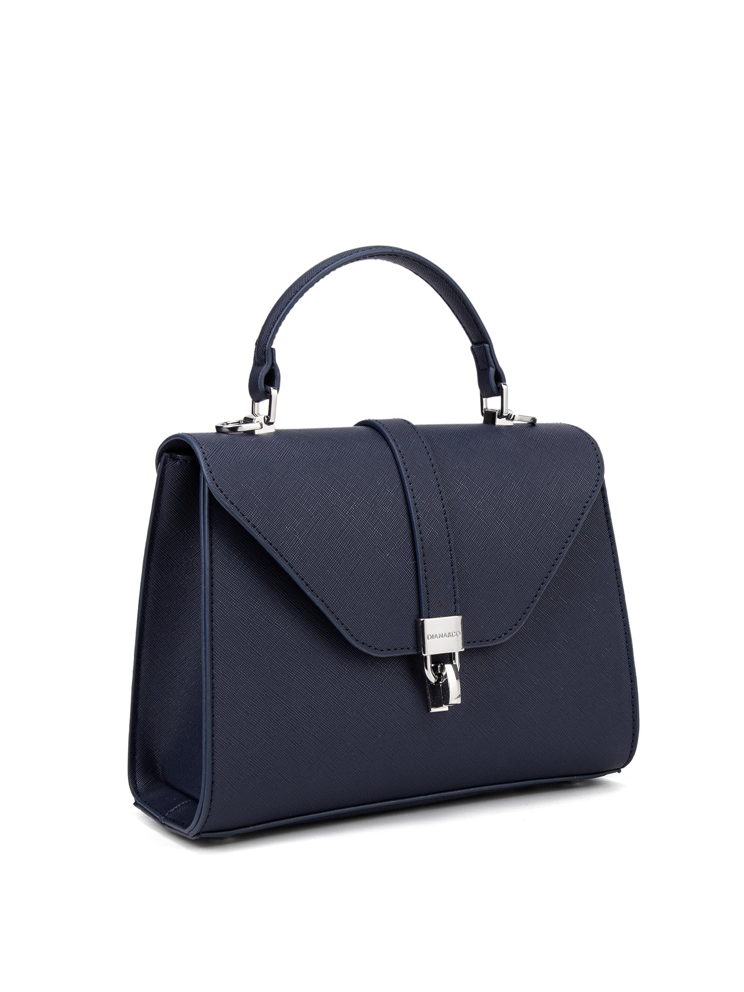 Borsa a mano da donna Ecopelle 722-2PT-NAVY BLUE Diana&co