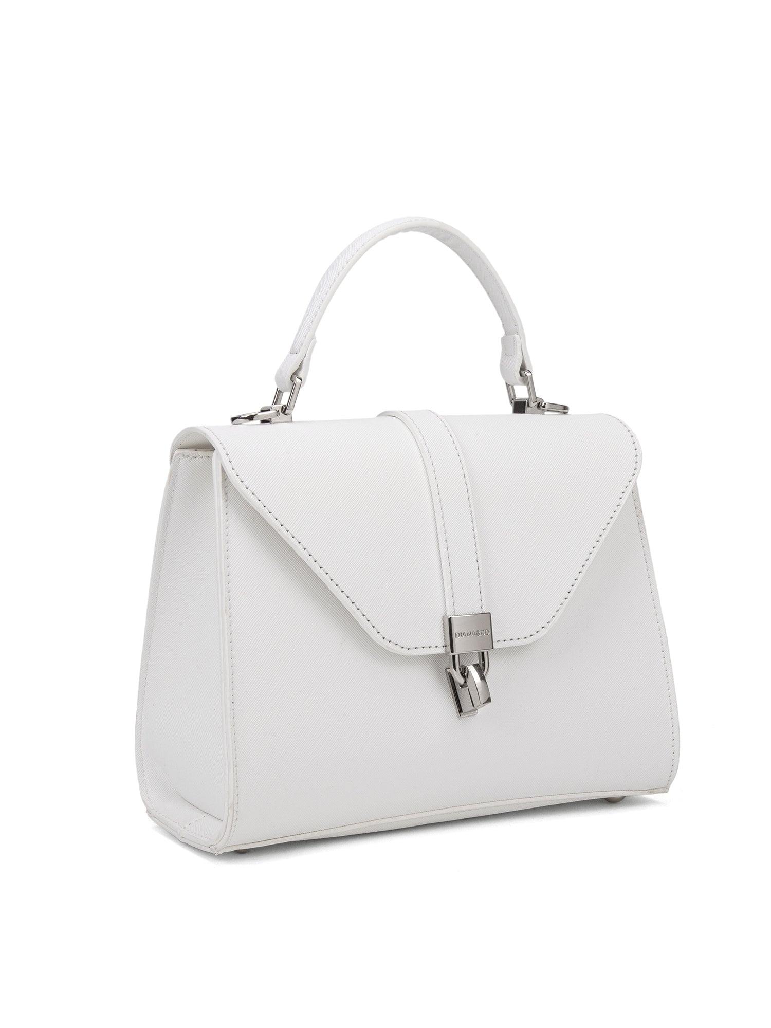 Borsa a mano da donna Ecopelle 722-2PT-WHITE Diana&co