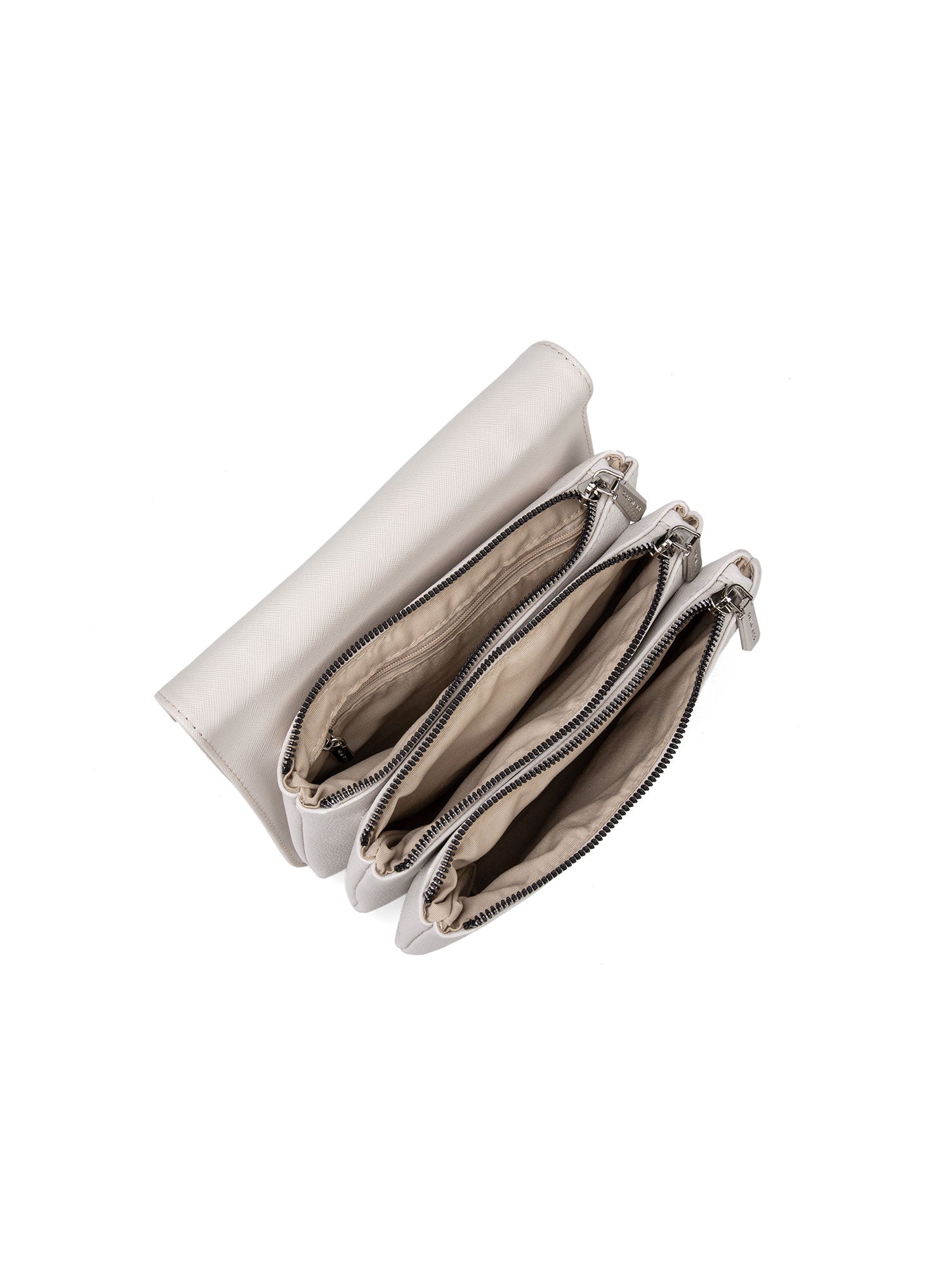 Borsa a mano da donna 100% pelle vegana PU 722-3PT-BEIGE Diana&co