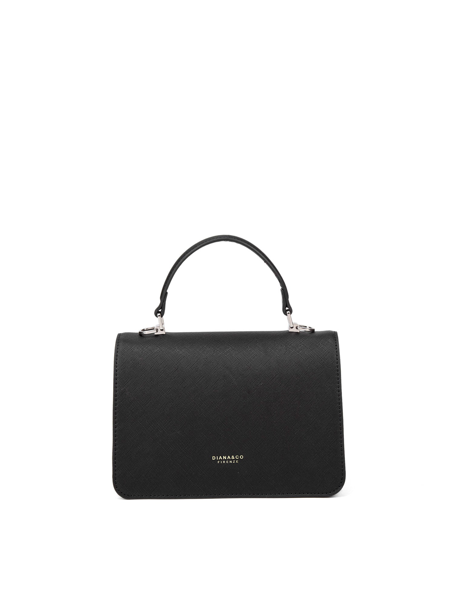 Borsa a mano da donna 100% pelle vegana PU 722-3PT-BLACK Diana&co