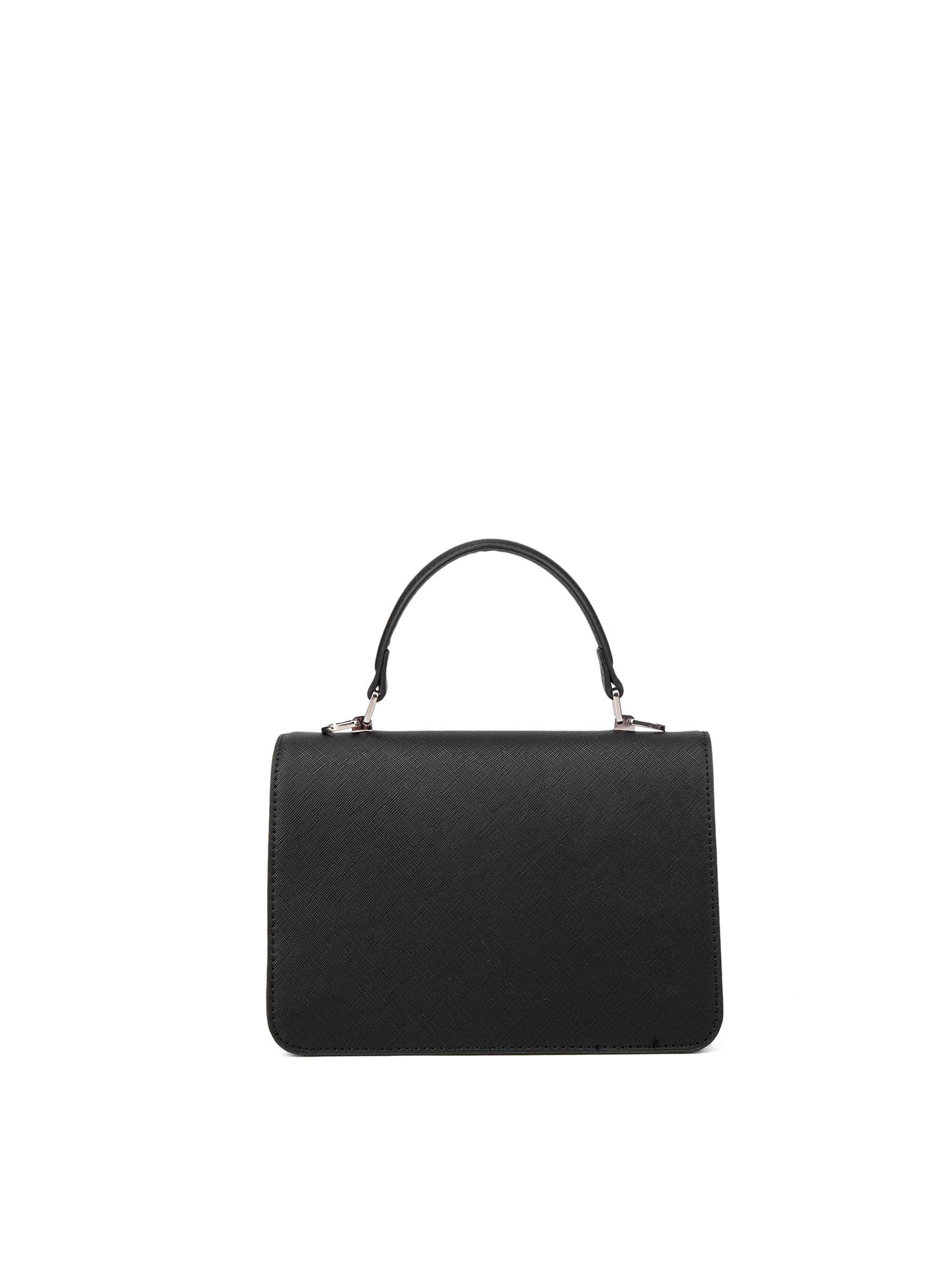 Borsa a mano da donna 100% pelle vegana PU 722-3PT-BLACK Diana&co