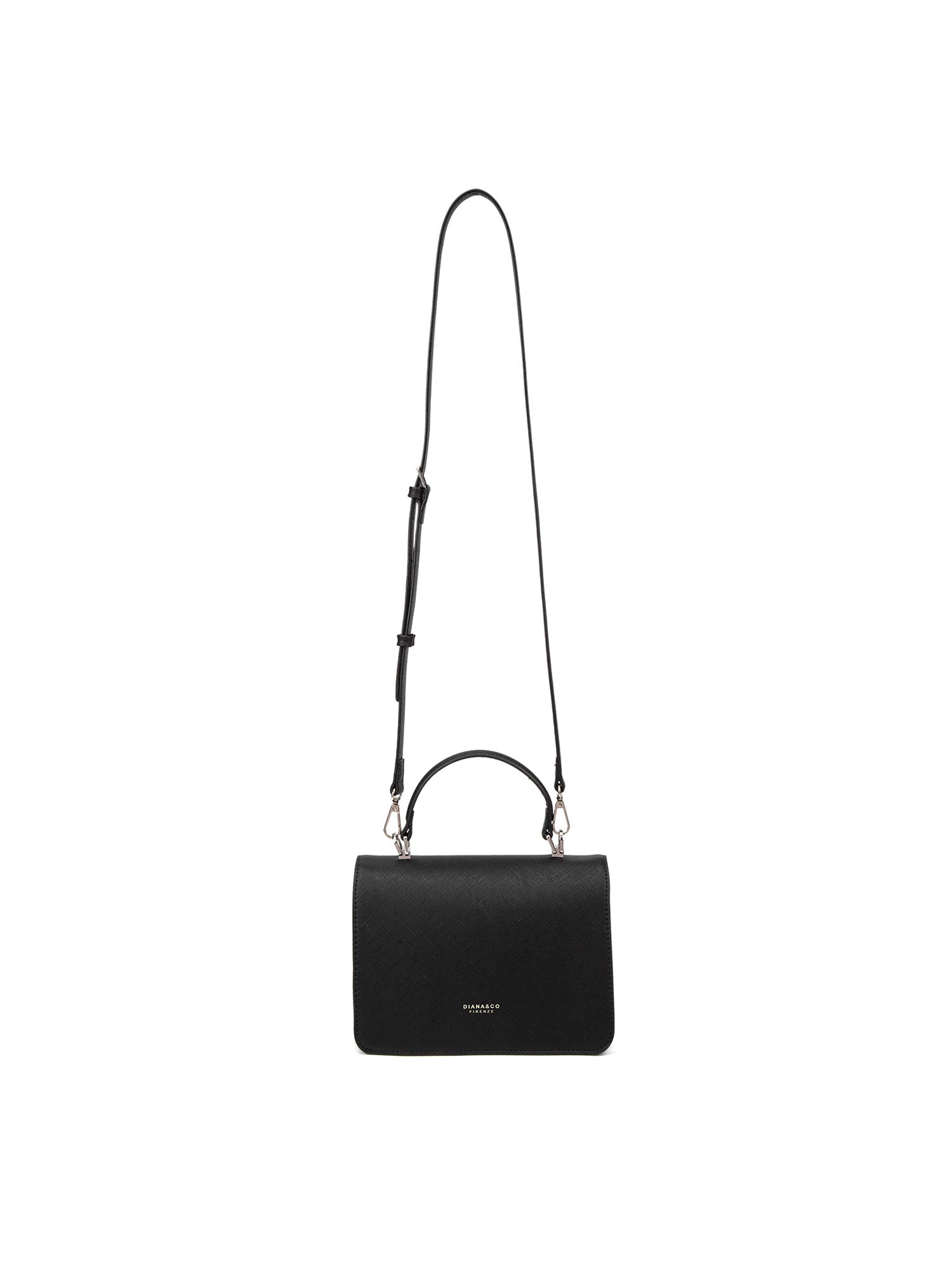 Borsa a mano da donna 100% pelle vegana PU 722-3PT-BLACK Diana&co
